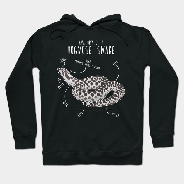 Arctic Hognose Snake Anatomy Hoodie by Psitta